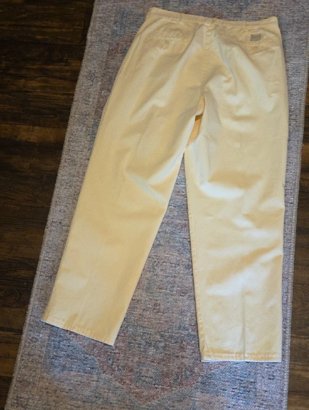 Polo by Ralph Lauren Cream Pleated Chino Pants